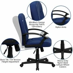 Flash Furniture Fabric Computer And Desk Chair, Navy Blue (GOST6NVYFAB) -Office Chairs Shop unnamed file 207