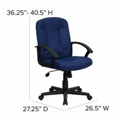 Flash Furniture Fabric Computer And Desk Chair, Navy Blue (GOST6NVYFAB) -Office Chairs Shop unnamed file 208