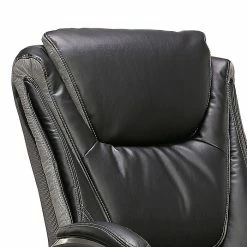 Serta Big & Tall Ergonomic Bonded Leather Swivel Executive Chair, Black/Silver (44951) -Office Chairs Shop unnamed file 2081
