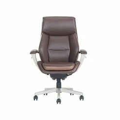 La-Z-Boy Alton Ergonomic Bonded Leather Swivel Executive Chair, Brown (51544-BRN)