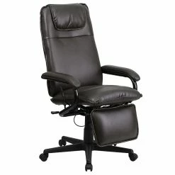 Flash Furniture High-Back Ergonomic Leather Executive Office Chair, Brown (BT70172BN)