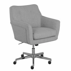 Serta Ashland Fabric Home Office Chair, Light Gray (CHR100004)
