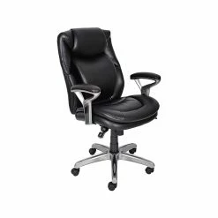 Serta AIR Bonded Leather Executive Chair, Black (CHR200100)