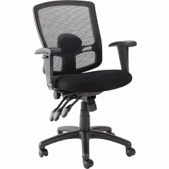 Alera Etros Series Mesh Back Fabric Computer And Desk Chair, Black (ALEET4017)