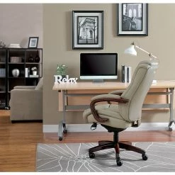 La-Z-Boy Miramar ComfortCore Traditions Executive Office Chair, Taupe (45835) -Office Chairs Shop unnamed file 2172