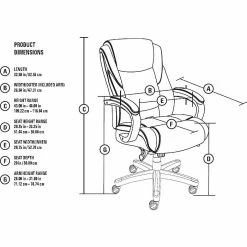 La-Z-Boy Miramar ComfortCore Traditions Executive Office Chair, Taupe (45835) -Office Chairs Shop unnamed file 2173