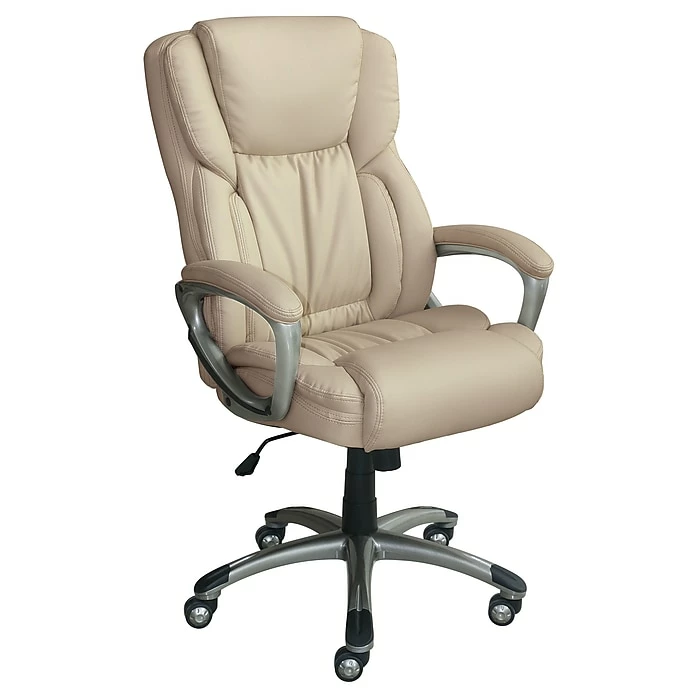 Serta Works Bonded Leather Executive Office Chair, American Beige (CH200112) 3 Serta Works Bonded Leather Executive Office Chair, American Beige (CH200112)