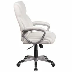 Flash Furniture Faux Leather Mid-Back Executive Office Chair, White (GO2236MWH) -Office Chairs Shop unnamed file 2207