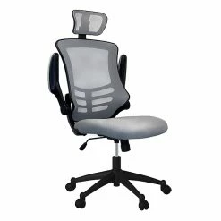 Techni Mobili Executive High Back Mesh Chair, Silver/Grey -Office Chairs Shop unnamed file 2210