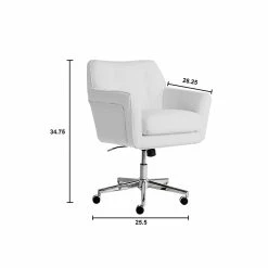Serta Style Ashland Faux Leather Swivel Computer And Desk Chair, White (47140E) -Office Chairs Shop unnamed file 222