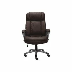 Serta Fairbanks Big And Tall Ergonomic Faux Leather Swivel Executive Chair, Chestnut (43675A)
