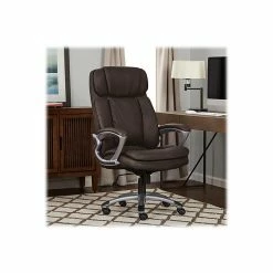 Serta Fairbanks Big And Tall Ergonomic Faux Leather Swivel Executive Chair, Chestnut (43675A) -Office Chairs Shop unnamed file 2239