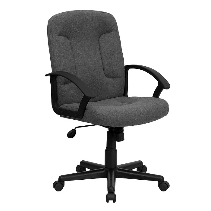 Flash Furniture Mid Back Fabric Task And Computer Chair, Gray 3 Flash Furniture Mid Back Fabric Task And Computer Chair, Gray