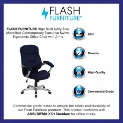 Flash Furniture High Back Micro Fiber Contemporary Office Chair, Navy Blue -Office Chairs Shop unnamed file 2262
