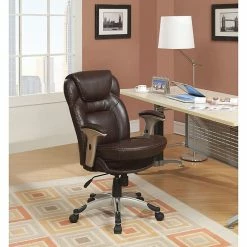 Serta Back In Motion Bonded Leather Executive Office Chair, Frye Chocolate (44187) -Office Chairs Shop unnamed file 2283