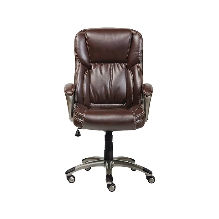 Serta Bonded Leather Executive Chair, Biscuit Brown (CHR200090) 3 Serta Bonded Leather Executive Chair, Biscuit Brown (CHR200090)