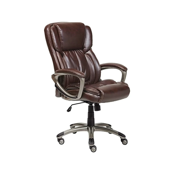 Serta Bonded Leather Executive Chair, Biscuit Brown (CHR200090) 4 Serta Bonded Leather Executive Chair, Biscuit Brown (CHR200090) - Image 2