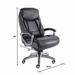 Serta Launtner Bonded Leather Executive Office Chair With Smart Layers Technology, Opportunity Gray/Black (44942A) -Office Chairs Shop unnamed file 2359