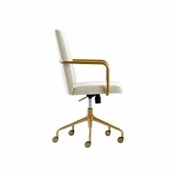 Elle Decor Giselle Fabric Computer And Desk Chair, Cream/Gold (CHR10058D) -Office Chairs Shop unnamed file 236
