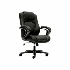 HON High-Back Chair, Fixed Arms, Black Vinyl (BSXVL402EN11) -Office Chairs Shop unnamed file 2389