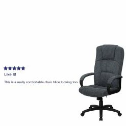 Flash Furniture High-Back Fabric Executive Chair, Fixed Arms, Gray -Office Chairs Shop unnamed file 2397