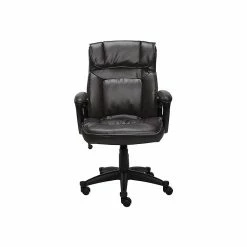 Serta Hannah I Bonded Leather Executive Chair, Black (43670F)