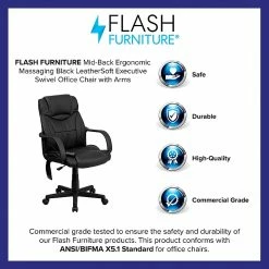 Flash Furniture High Back Leather Massaging Executive Office Chair, Black -Office Chairs Shop unnamed file 2450