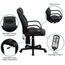 Flash Furniture High Back Leather Massaging Executive Office Chair, Black -Office Chairs Shop unnamed file 2452