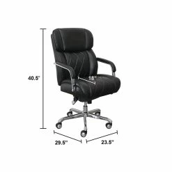 La-Z-Boy Sutherland Ergonomic Faux Leather Swivel Computer And Desk Chair, Black (CHR10048A) -Office Chairs Shop unnamed file 246