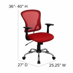 Flash Furniture Mid-Back Office Chair, Red 16 Flash Furniture Mid-Back Office Chair, Red -Office Chairs Shop unnamed file 2479