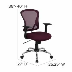 Flash Furniture Mid-Back Office Chair, Burgundy 16 Flash Furniture Mid-Back Office Chair, Burgundy -Office Chairs Shop unnamed file 2488