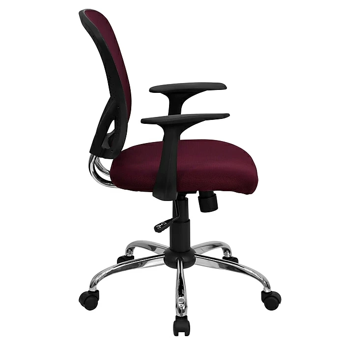 Flash Furniture Mid-Back Office Chair, Burgundy 11 Flash Furniture Mid-Back Office Chair, Burgundy - Image 9