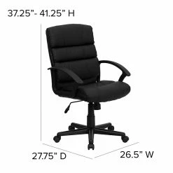 Flash Furniture Mid-Back Leather Office Chair, Black -Office Chairs Shop unnamed file 251
