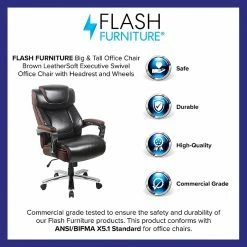 Flash Furniture LeatherSoft Executive Office Chair, Brown (GO2223BN) -Office Chairs Shop unnamed file 2519