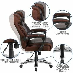 Flash Furniture LeatherSoft Executive Office Chair, Brown (GO2223BN) -Office Chairs Shop unnamed file 2521