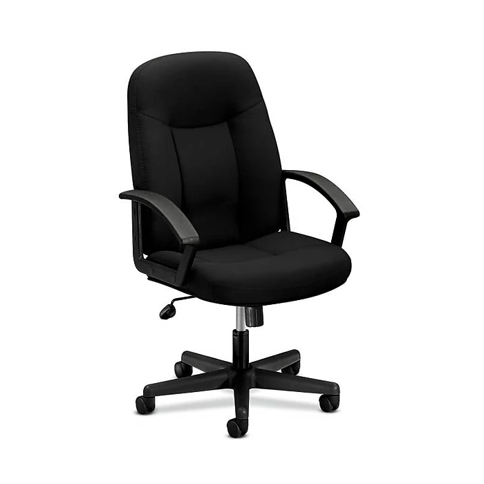 HON High-Back Executive Chair, Center-Tilt, Fixed Arms, Black Fabric (BSXVL601VA10) 3 HON High-Back Executive Chair, Center-Tilt, Fixed Arms, Black Fabric (BSXVL601VA10)