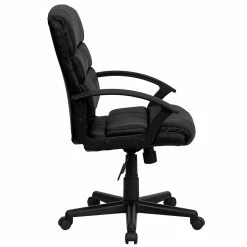Flash Furniture Mid-Back Leather Office Chair, Black -Office Chairs Shop unnamed file 254