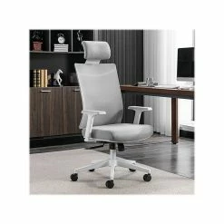 La-Z-Boy Joel Ergonomic Mesh Swivel Executive Chair, Gray/White (60065) -Office Chairs Shop unnamed file 2545