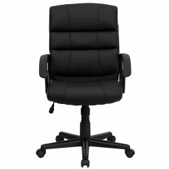 Flash Furniture Mid-Back Leather Office Chair, Black -Office Chairs Shop unnamed file 255