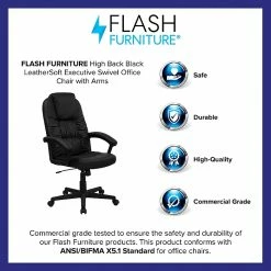 Flash Furniture High Back Leather Executive Swivel Office Chair, Black -Office Chairs Shop unnamed file 2559