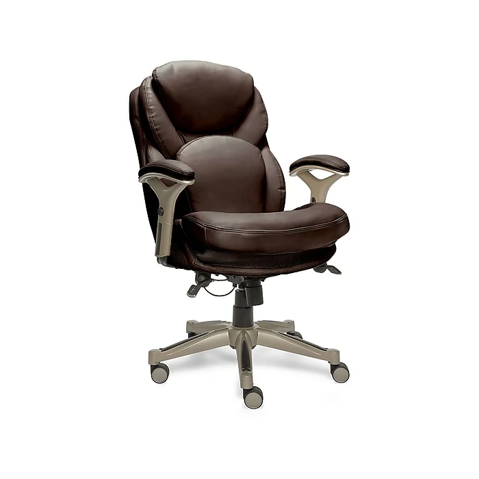 Serta Claremont Ergonomic Faux Leather Swivel Executive Chair With Back In Motion Technology, Chestnut (44186B) 4 Serta Claremont Ergonomic Faux Leather Swivel Executive Chair With Back In Motion Technology, Chestnut (44186B) - Image 2
