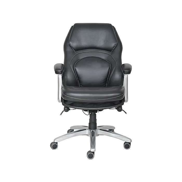 Serta Back In Motion Bonded Leather Executive Chair, Smooth Black (43521OSS) 4 Serta Back In Motion Bonded Leather Executive Chair, Smooth Black (43521OSS) - Image 2