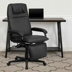 Flash Furniture High-Back LeatherSoft Executive Chair, Fixed Arms, Black (BT70172BK) -Office Chairs Shop unnamed file 2607