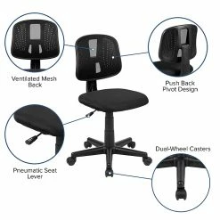 Flash Furniture Fundamentals Foam Swivel Computer And Desk Chair, Black (LF-134-BK-GG) -Office Chairs Shop unnamed file 261