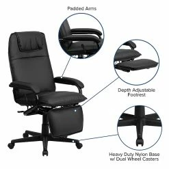 Flash Furniture High-Back LeatherSoft Executive Chair, Fixed Arms, Black (BT70172BK) -Office Chairs Shop unnamed file 2612