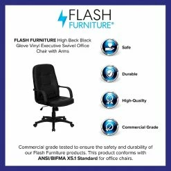 Flash Furniture Vinyl Executive Chair, Black (H8021-GG) -Office Chairs Shop unnamed file 2618