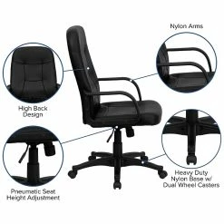 Flash Furniture Vinyl Executive Chair, Black (H8021-GG) -Office Chairs Shop unnamed file 2619