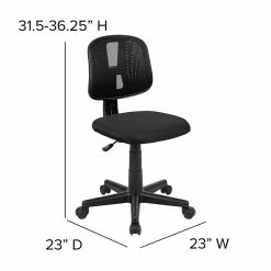 Flash Furniture Fundamentals Foam Swivel Computer And Desk Chair, Black (LF-134-BK-GG) -Office Chairs Shop unnamed file 262