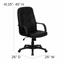 Flash Furniture Vinyl Executive Chair, Black (H8021-GG) -Office Chairs Shop unnamed file 2620