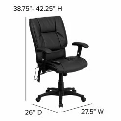 Flash Furniture Mid-Back Massaging Leather Executive Office Chair With T- Arms, Black 17 Flash Furniture Mid-Back Massaging Leather Executive Office Chair With T- Arms, Black -Office Chairs Shop unnamed file 2630